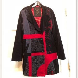 Desigual RARE Velvet Patchwork Jacket